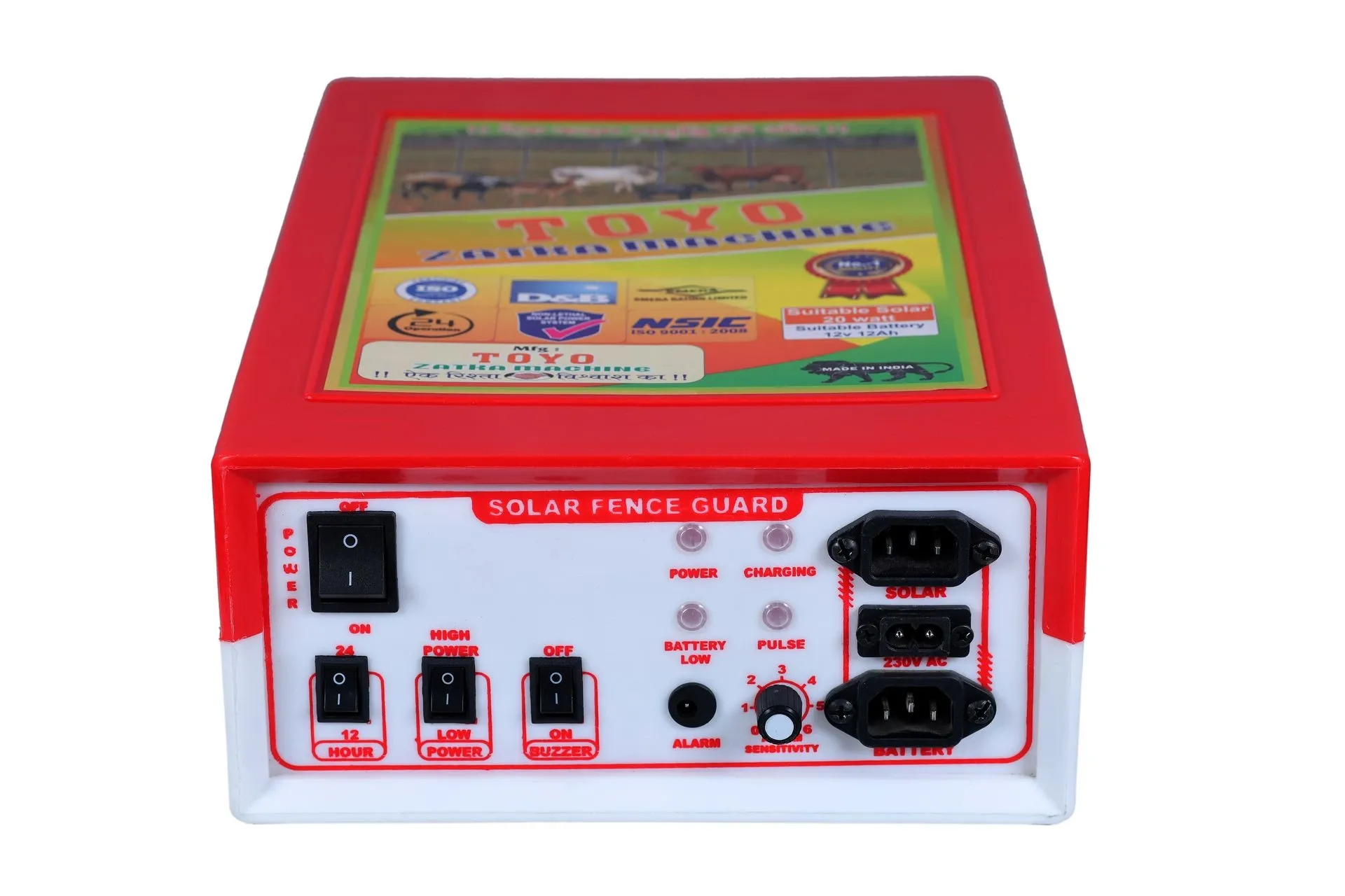 TOYO 40 Acre Fence Energizer | AC DC Compatible Electric Fencing Machine | 1 Year Warranty